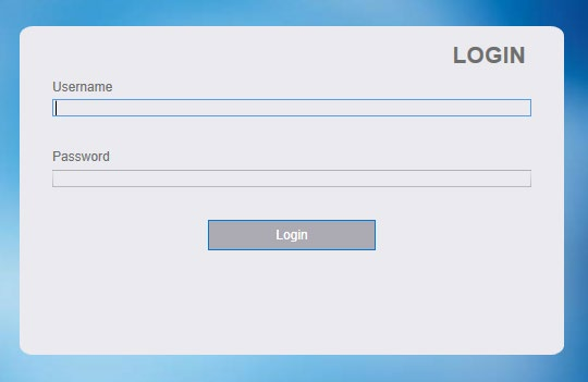 Okno logowania BlueVIS 4.65