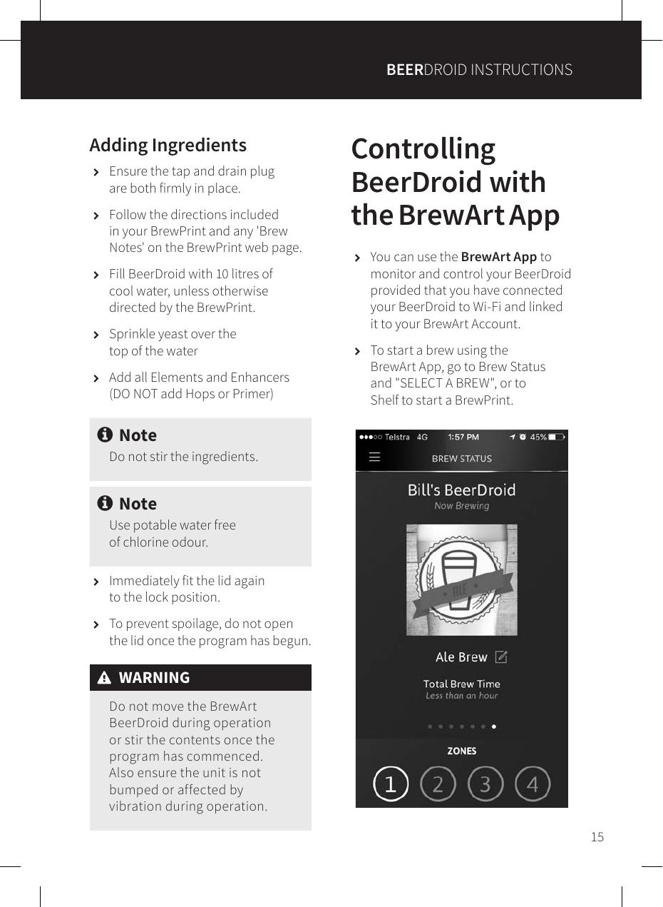 BrewArt App — Brew Status