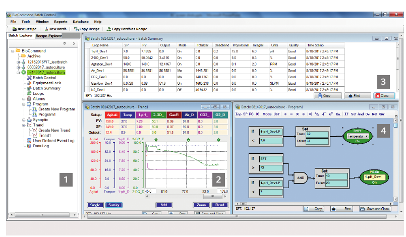 Workspace BioCommand Batch Control