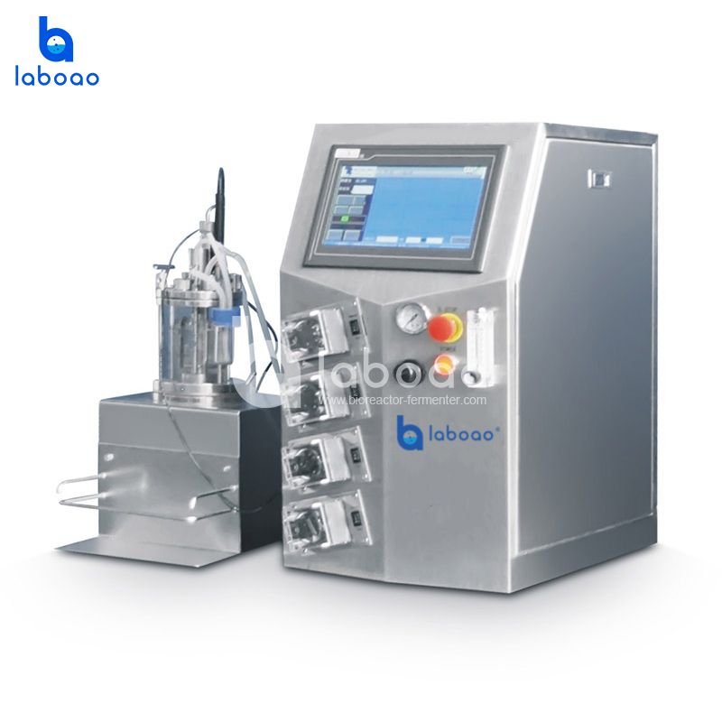 LABOAO GCM/GJM Multiple Parallel Mini Bioreactor — widok 3 z materiałów producenta (800×800).