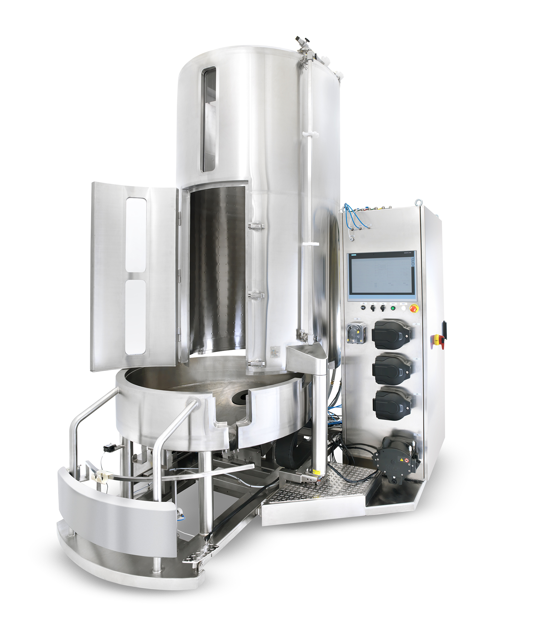 Merck Mobius 2000 L — otwarty skid z wysuniętą szufladą