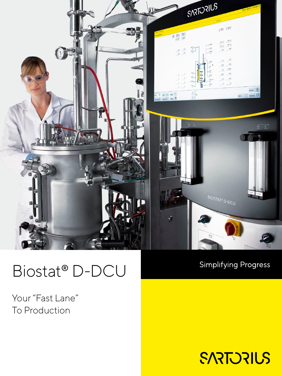 Biostat D-DCU z naczyniem, skid-em i wieżą sterowniczą
